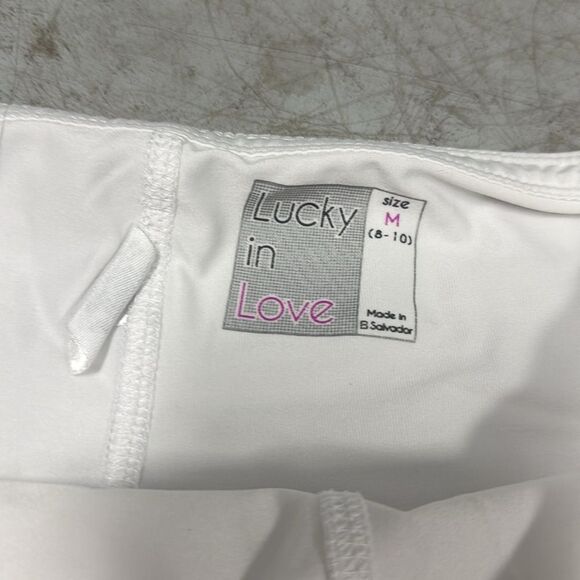 Lucky in Love White Snake Print Gray Size Medium Athletic Skirt with Shorts - Picture 3 of 3